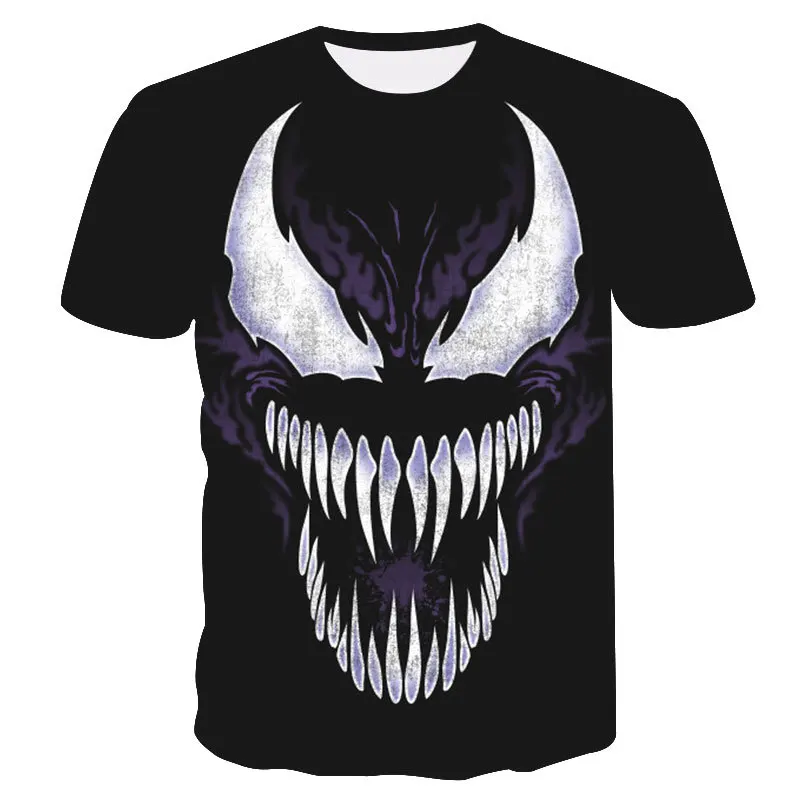 

2018 Marvel movie venom T-shirt 3D tight print sportswear spider man superhero