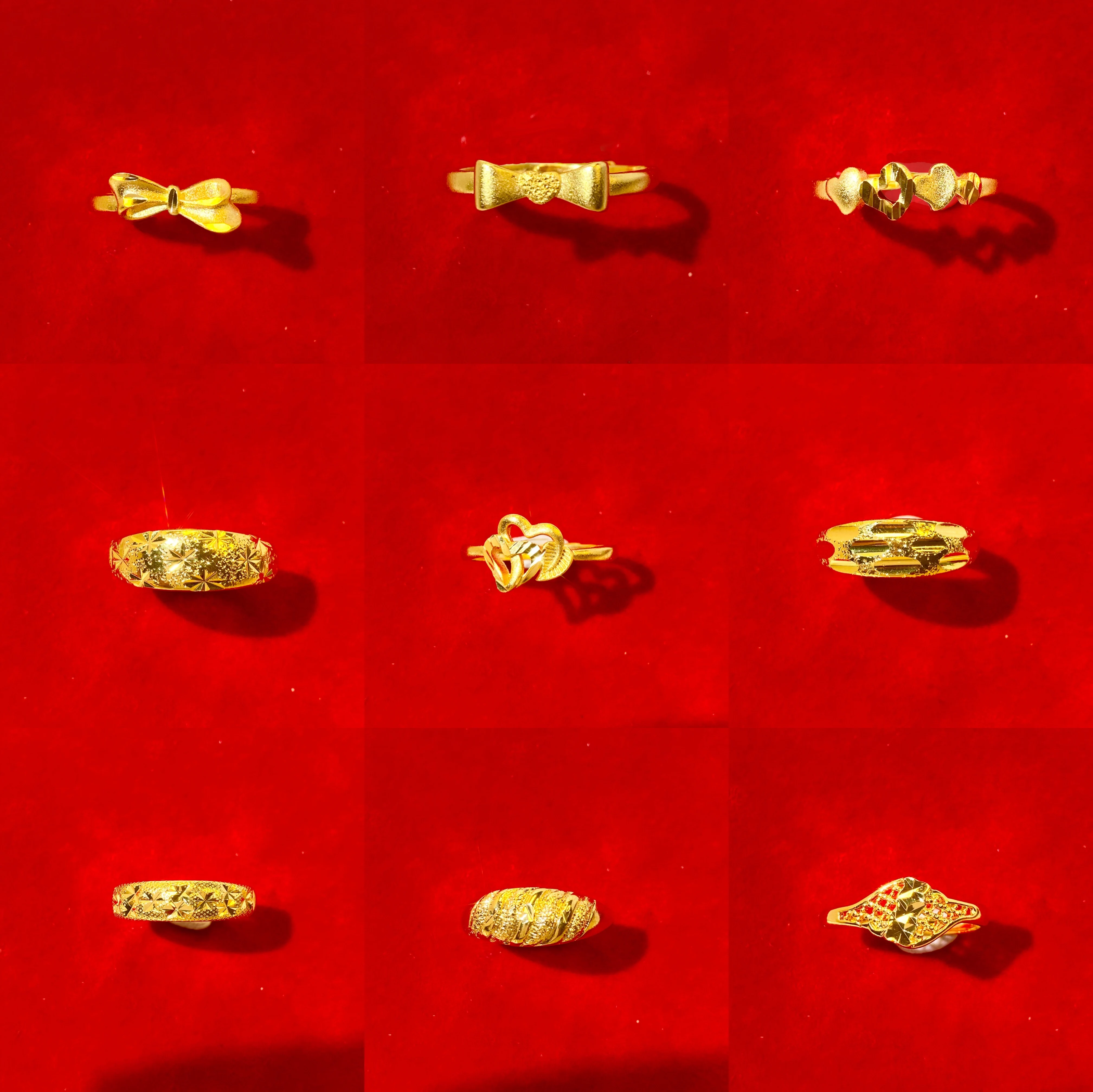 

women Fashion Open Adjustable Rings Women's 24k Gold Plated Rings