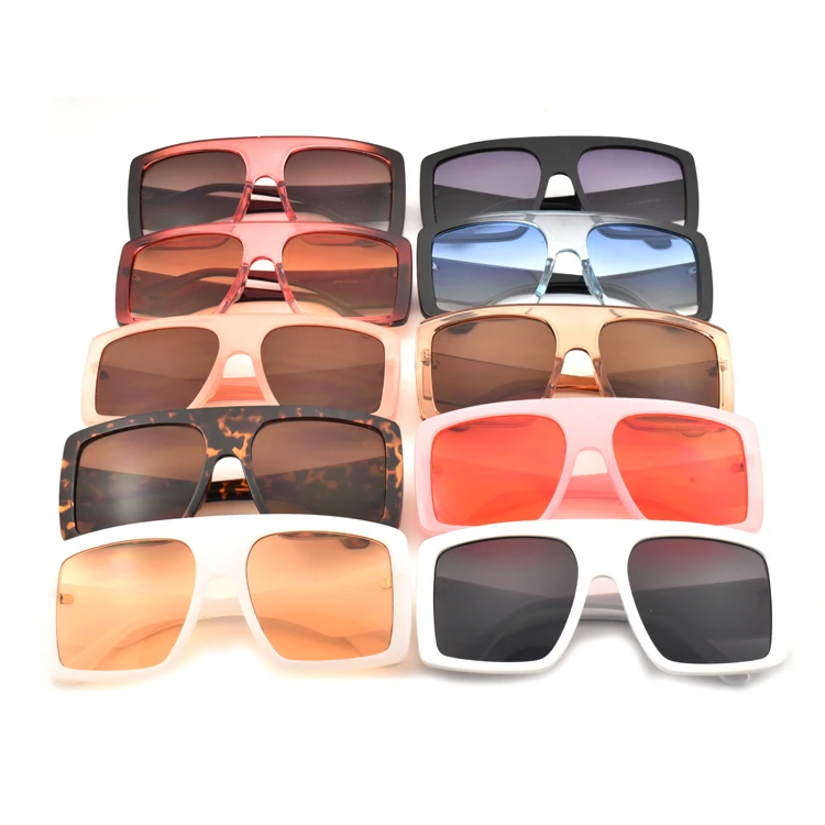 

2021 Famous Brands Designer Unisex Square Oversized Women Sun Glass Vintage Big Shades Sunglasses 2021