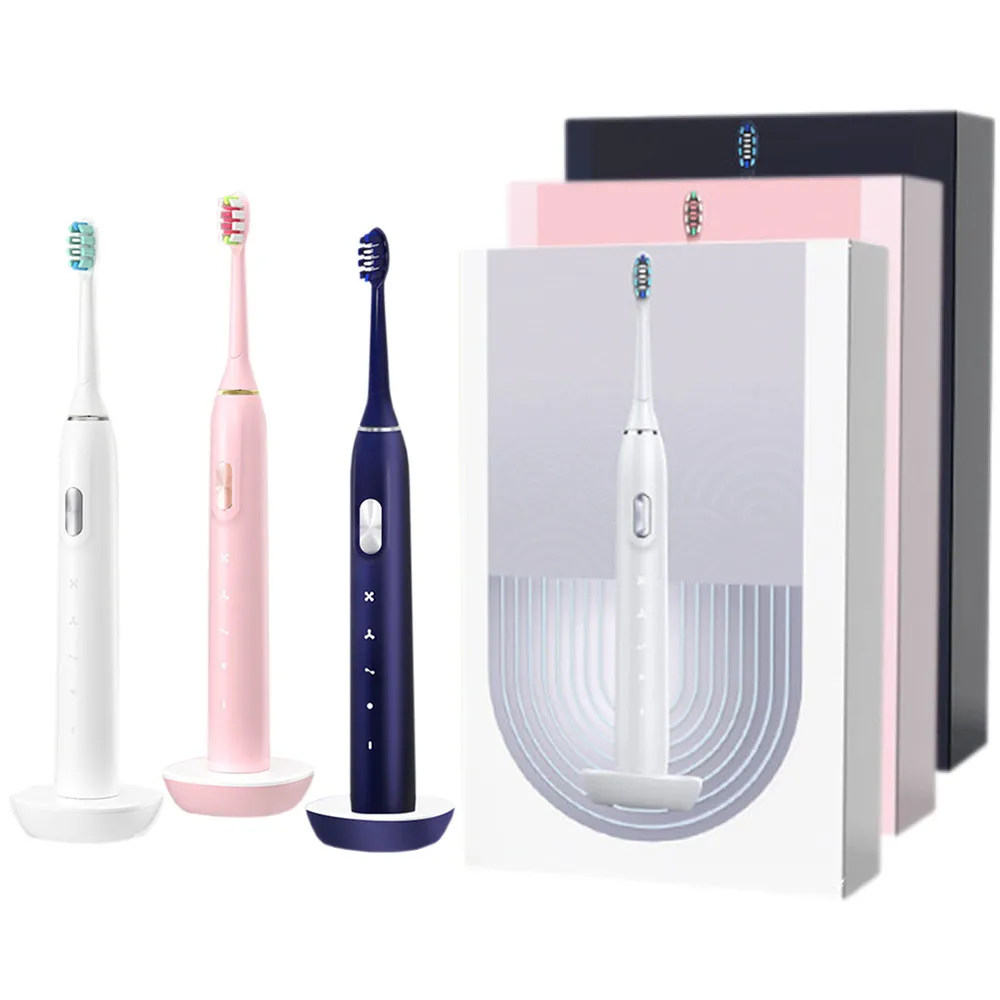 

Nano Sonic Electric Toothbrush Rotating Bluetooth Portable Smart Customized Electric Toothbrush Travel Prodent Toothbrush, White blue pink