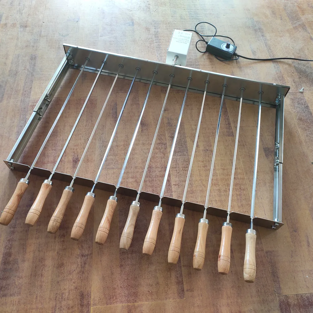 Bbq Cypriot Grill Top Rotisserie Kebab Skewers With Electric Motor