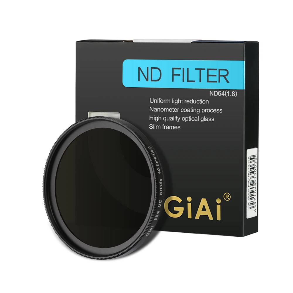 

GiAi MC 40.5mm Camera ND filter 6-stop Neutral density filter ND64 filter