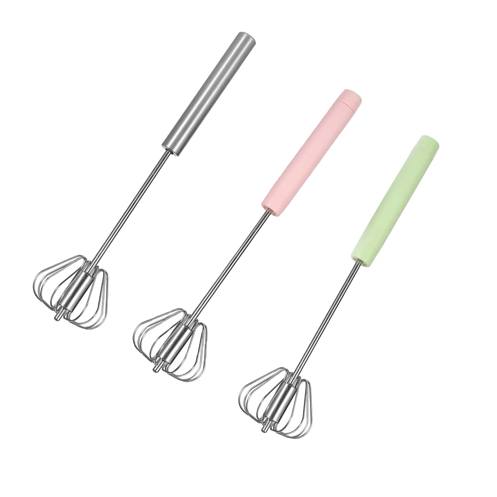 

Egg Beater with Premium Stainless Steel Semi-Automatic Spin Balloon Whisk