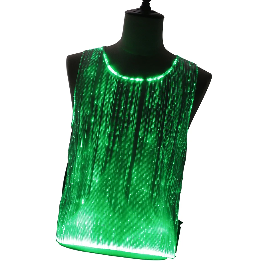 

RGB Colors Changeable Music Light up Fiber Optic Girls Party Dress Rave LED Glow in the Dark Luminous Festival Clothing