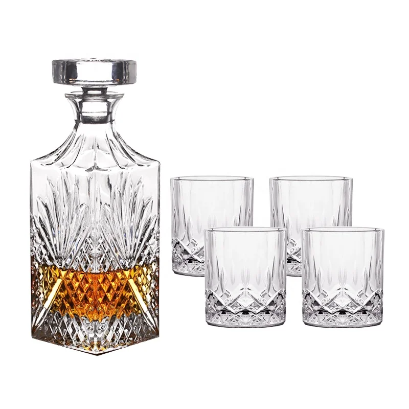 

Hot sale Stocked Scot Whisky Glass Decanter Set