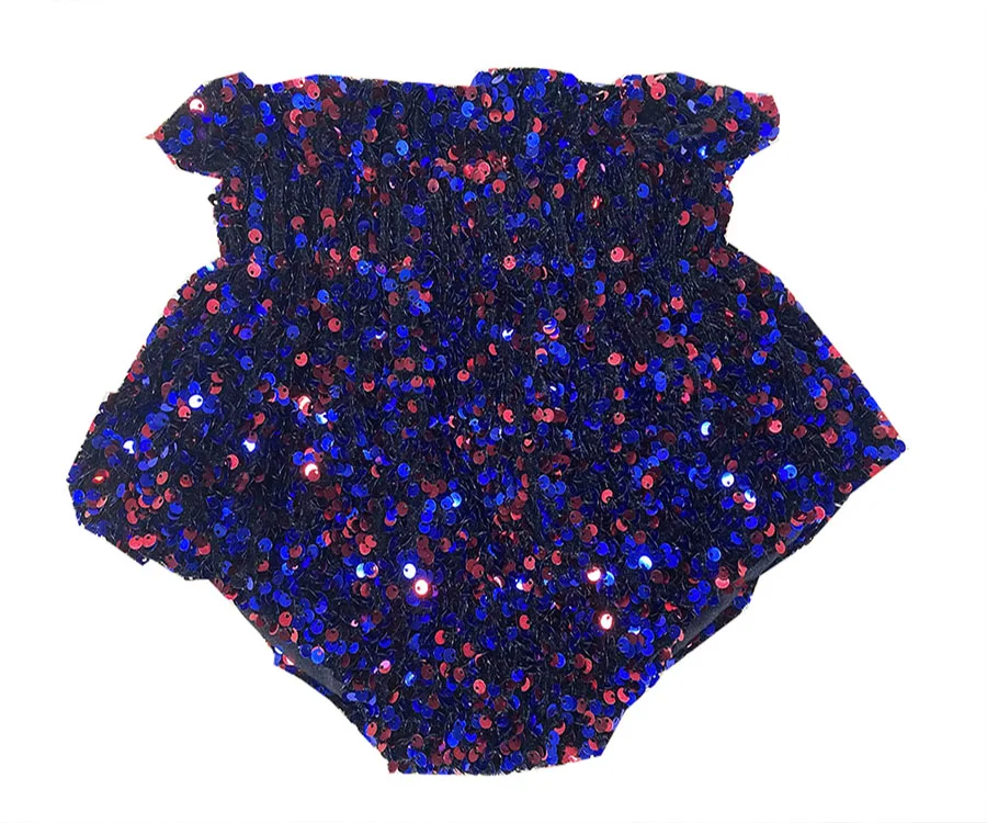 

New Arrival Summer Boutique Sequin Bloomers Stylish Baby Bloomers Kids Red Blue Sequin Bloomer, Picture shows