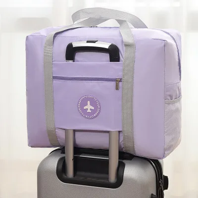 

Foldable Travel Duffel Bag Clothes Storage Bag Luggage Travelling Handbags Luggage Sports Gym Water Resistant, Blue,pink,red wine or customize