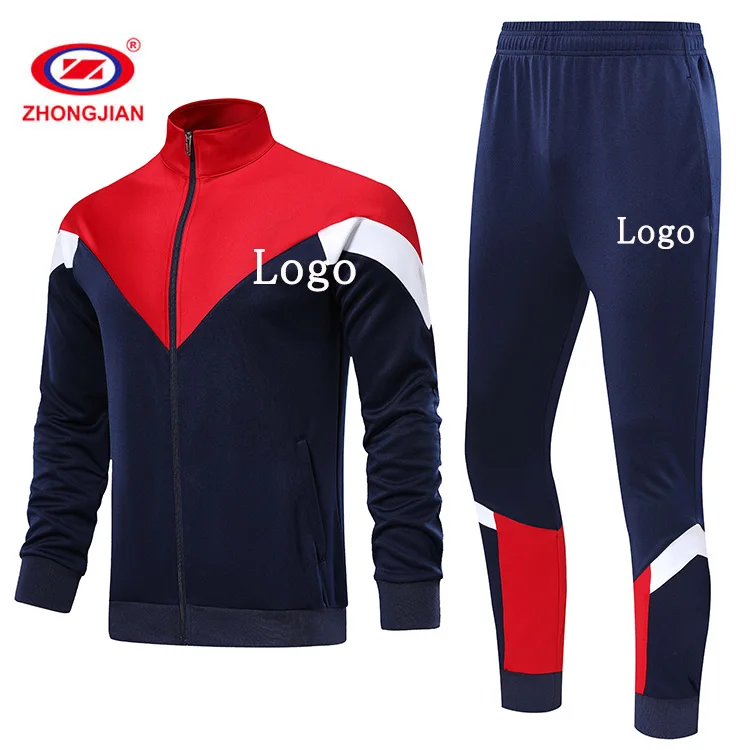 

Custom Red Tracksuit Sweatsuit two piece Set Men And Women Jogging Suits