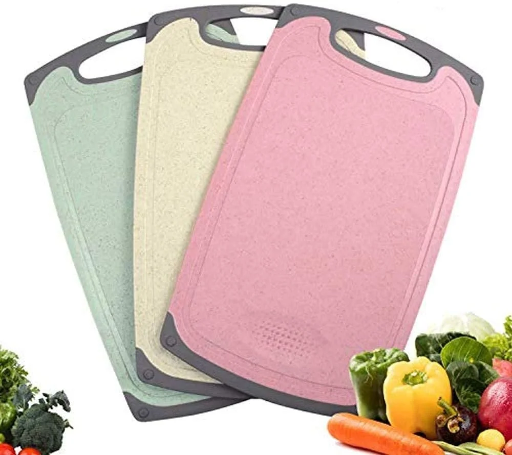 

eco friendly bpa free fruit vegetable non slip wheat straw plastic chopping board plastic cutting board