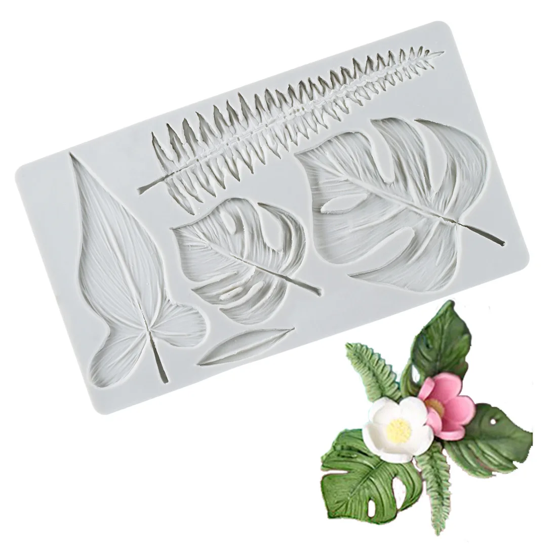 

Turtle leaf lavender flamingo shape silicone cake mold parrot fondant mold dry Pez DIY baking tools, Gray