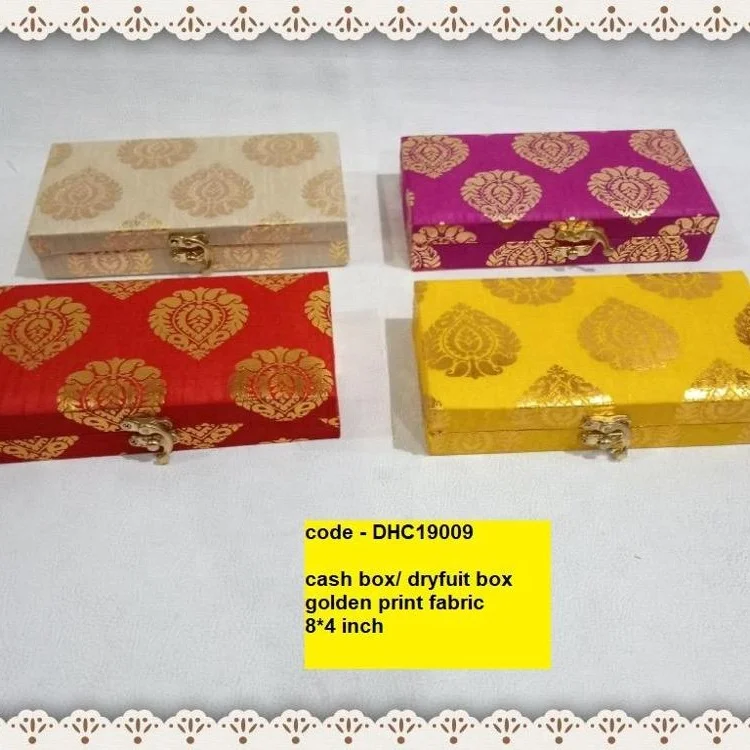 Indian Luxury Mdf Craft Handmade Decorative Wooden Box Wedding Favors Return Git Dry Fruit Candy