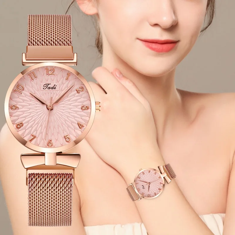 

Fashion Women watch Elegant Magnet Quartz Watch for women Buckle Starry Sky Roman Numeral Lady Wristwatch Gift Gril Dropshipping, Customized colors