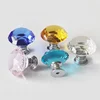 30mm Colorful Diamond Shape Crystal Glass Door Pull Handle Furniture Knobs For Drawer Cabinets Dresser Cupboard