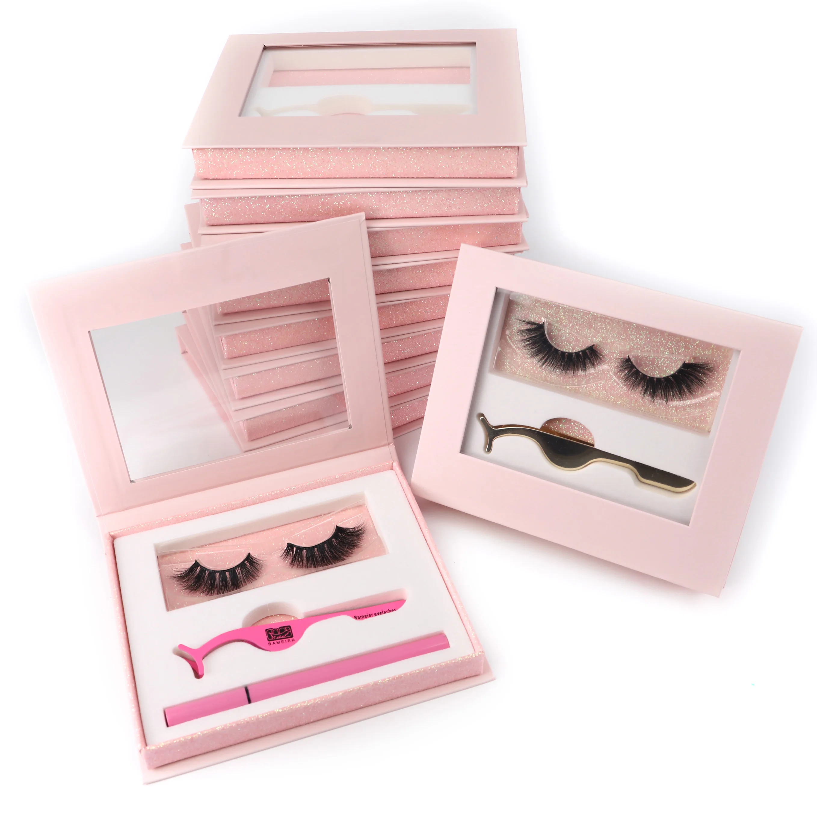 

Easy fanning eyelash extensions L2201 L2002 L2003 label individual extension flat lashes, Natural black
