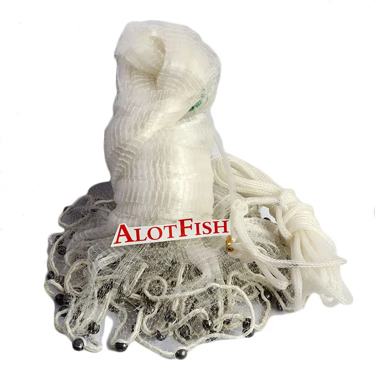 

Nylon Fishing Net American Style Cast Net Drawstring Casting Net With Lead Bob, Clear or according to request