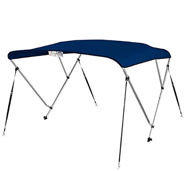 
Artificial hand bending aluminum 3 Bow Bimini Top Boat Cover with Rear Support Pole and Straps, Storage Boot  (62284431109)
