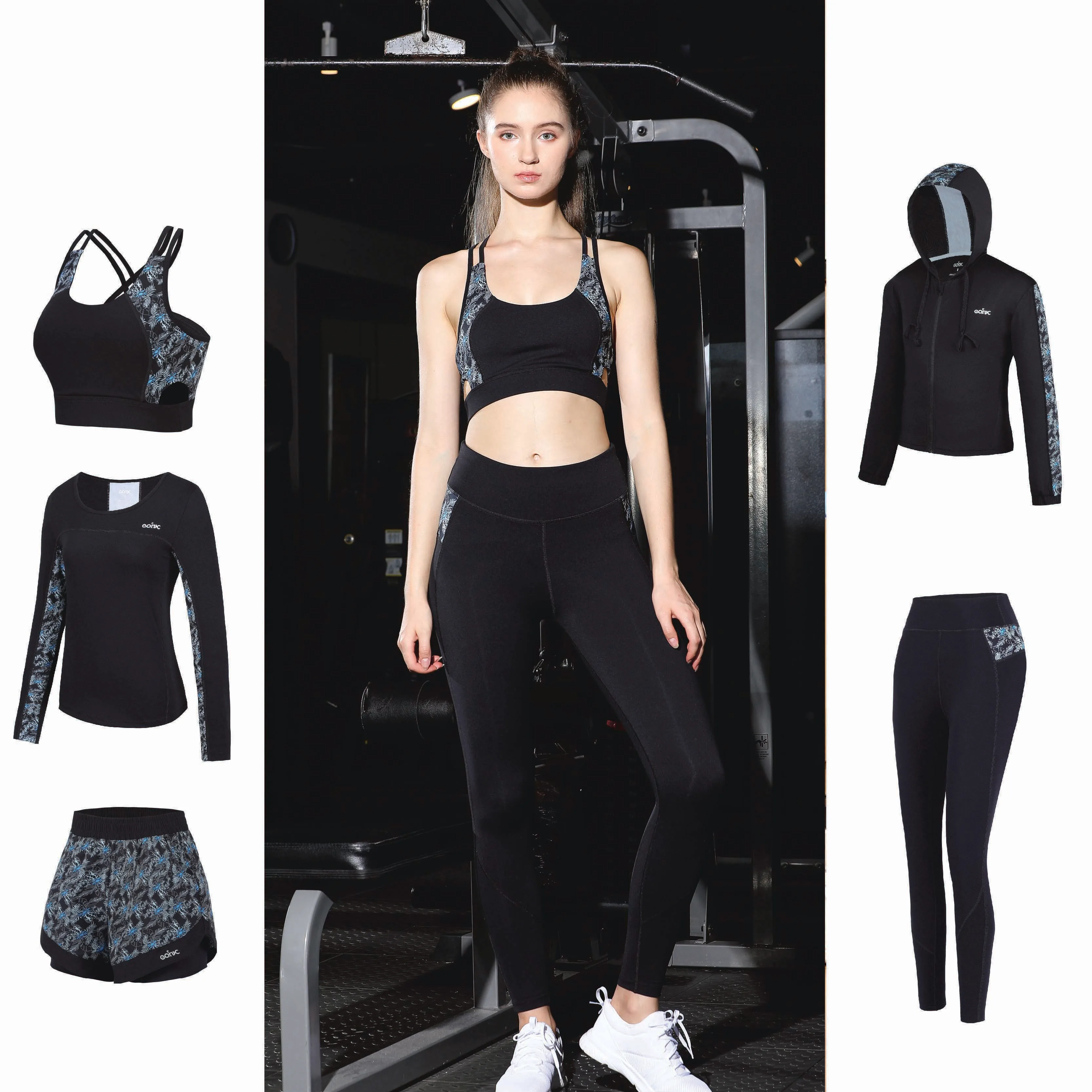 

womens hoodie set unique sportswear 5 piece training wear italian sportswear