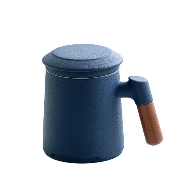 

Factory price wholesale 400ml ceramic tea cup with infuser