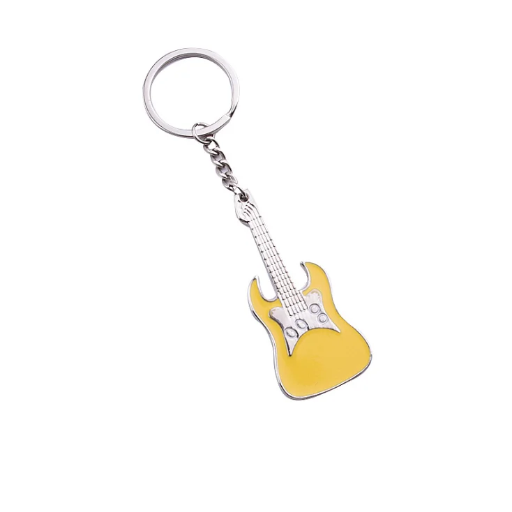 

Creative popular color guitar key chain metal creative car key chain concert small gift pendant custom TP-220029