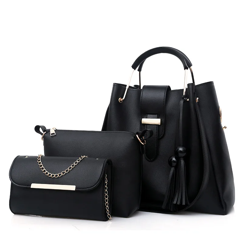 

Three-piece ladies handbag coin purse luxury one-shoulder backpack