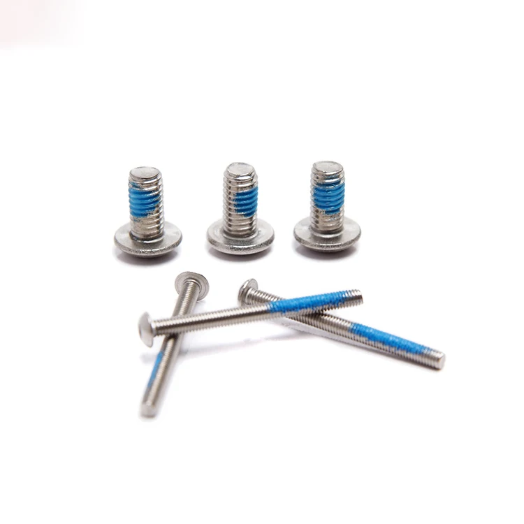Stainless Steel Screw With Nylon Patch Thread Locking Screw With Nylon