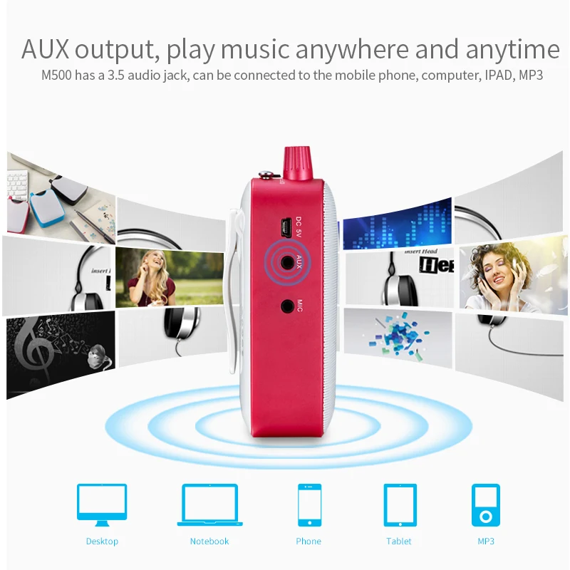 2020 hot sale SHIDU brand Portable Digital Screen Multi-functional Portable Waistband Personal wired mic voice amplifier - ANKUX.COM