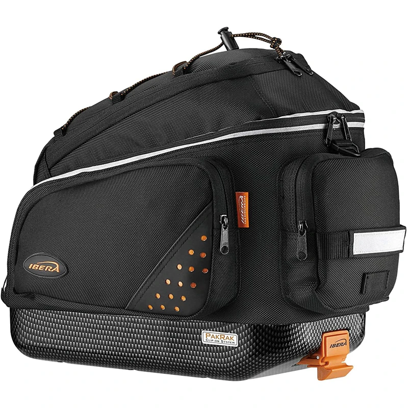 

Bike Trunk Bag - PakRak Clip-On Quick-Release Bicycle Commute Bag