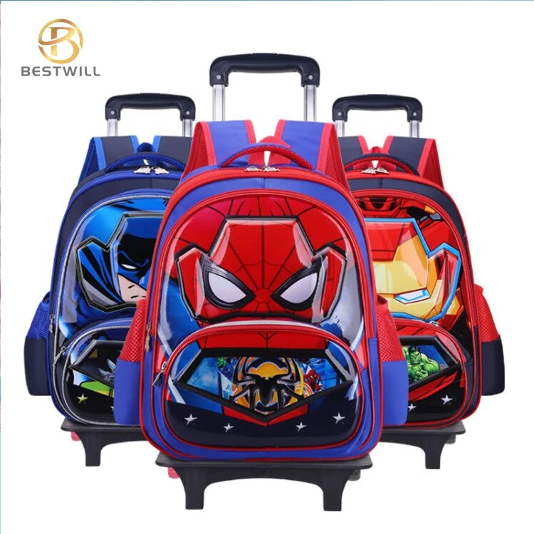 

BESTWILL large capacity luggage travel kids hand trolley school bags set for kids, As showed in picture or customized