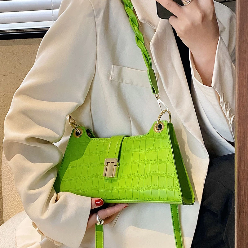

2022 Cute popular new tide Style Women Alligator Pattern Purse Wholesale Vintage Girl's Bags, 5 colors