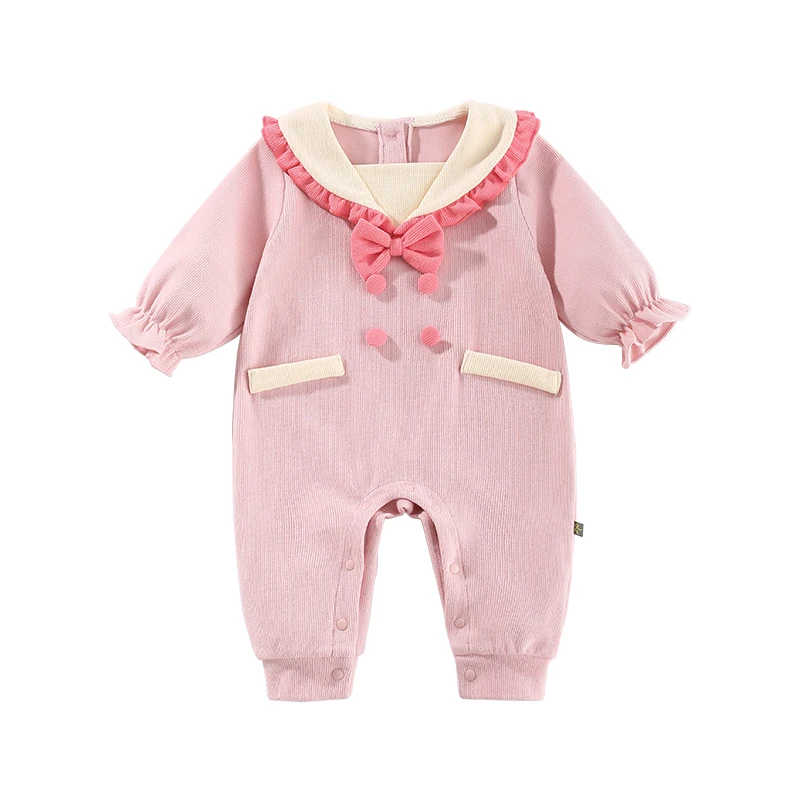 

wholesale princess One-piece Dress Baby Autumn Comfortable Romper England Baby Girls' Breathable Rompers