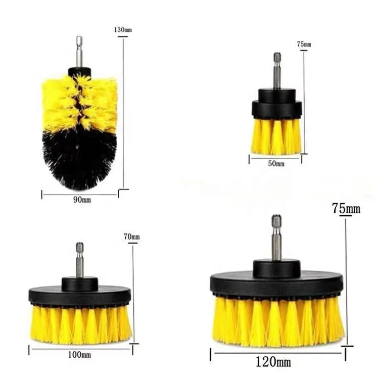 3pcs Drill Brush Scrub Attachment Kit Power Scrubber Cleaning Brush For