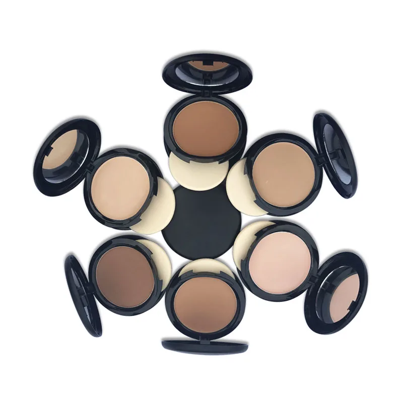 

OMG Private label 10 colors face setting press powder compact Vegan Cosmetics Blush Mineral makeup base powder foundation