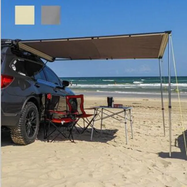 

Waterproof Retractable Folding Canopy Garden Gazebo Car Awning RV Trailer Awning Car Side Awning Roof Top Tent, Khaki