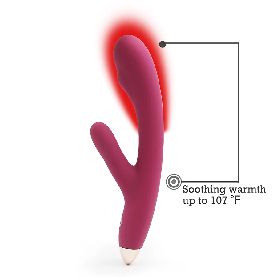Rabbit Vibrator Smart Warming Sex Toy Women Silicone Rechargeable Waterproof 8 Vibrations