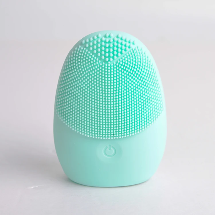 

silicone electric face brush deep cleansing facial cleanser electric ultrasonic massage clean blackhead beauty instrument, Blue