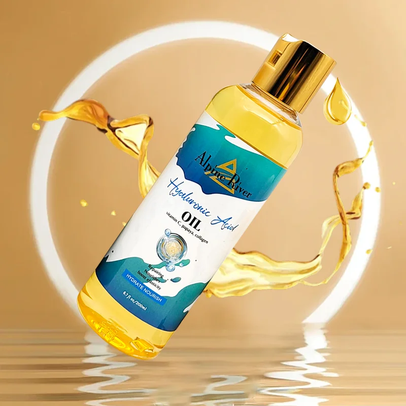 Private Label Body Skin Care Products Natural Organic Vitamin E Skin Moisturizing Anti-Aging Hyaluronic Acid Body Oil