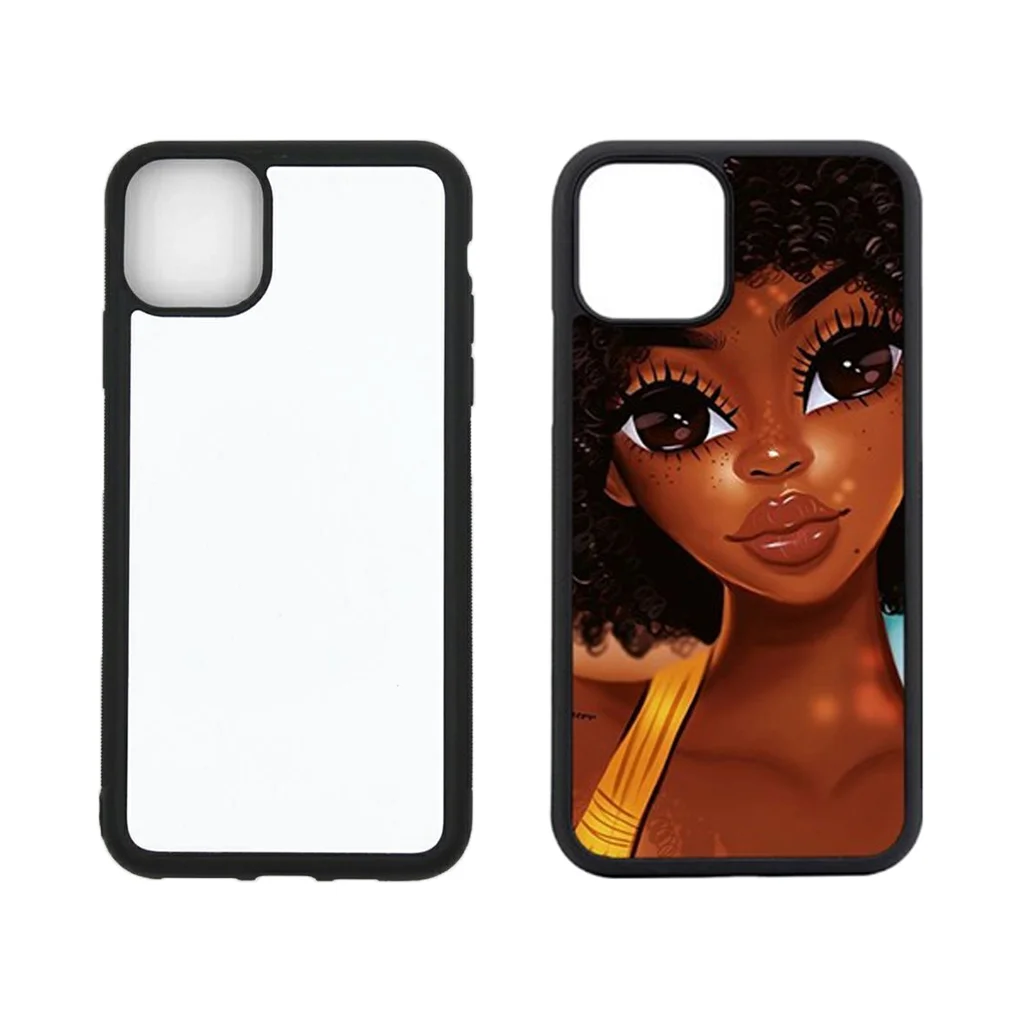 

Zhike Coque Telephone Fundas Para Celulares 2d TPU 2021 New Clear Cover Bulk Black Girl Printing Sublimation Black Phone Case