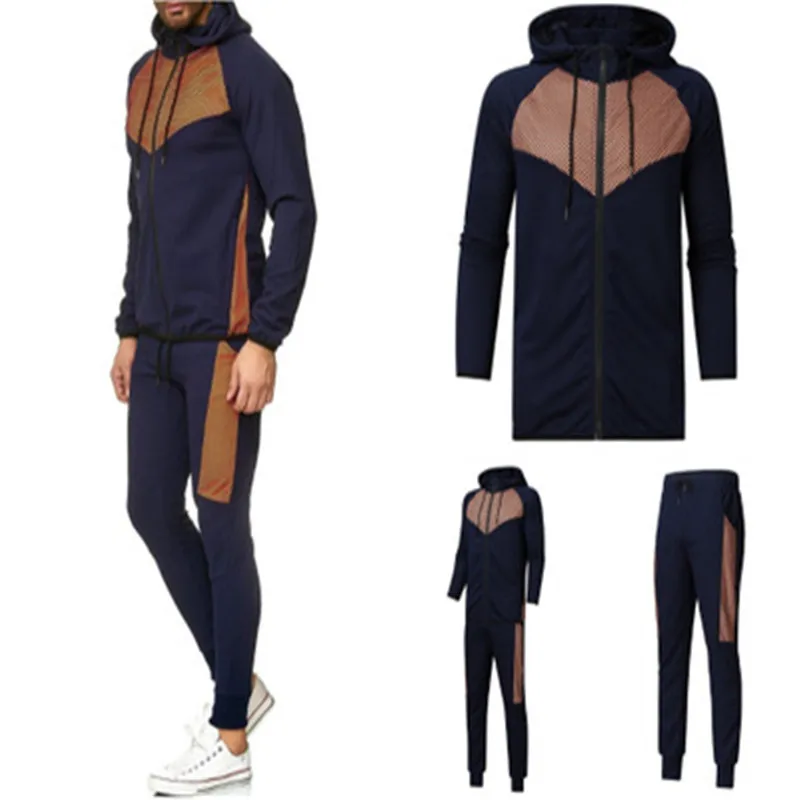 

Fashion Autumn and winter new men's sports plus size Hoodies trousers T-shirt three-piece wholesale sweater suit