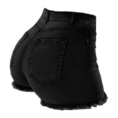 

2021 New Fashion womens jean shorts high waisted jeans with Tassel hole 5xl plus size pants & jeans, As picture or customized make