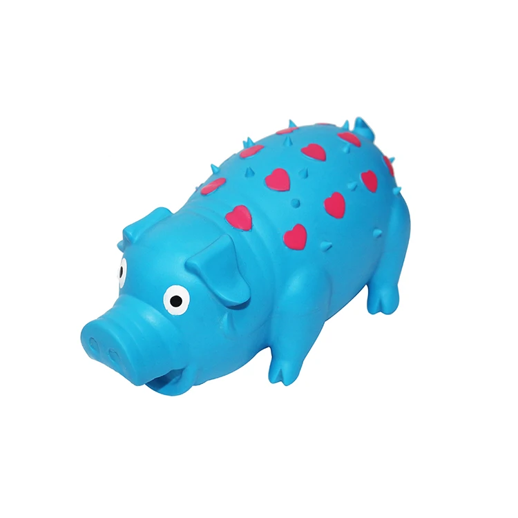 

Hot sale spike pig oink squeaky pig dog toy latex