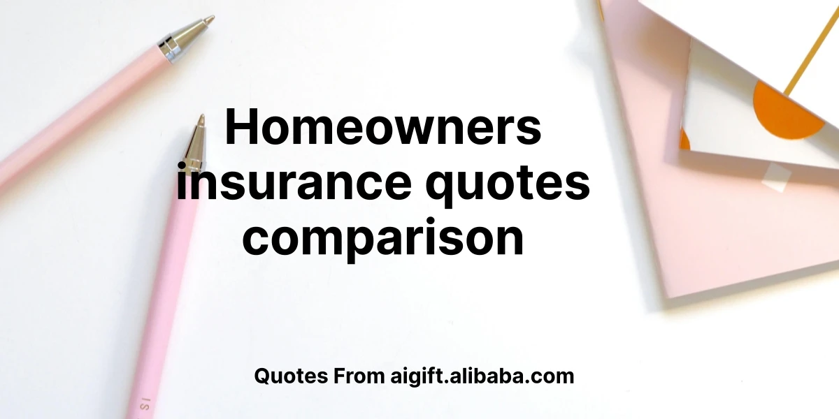 homeowners insurance quotes comparison