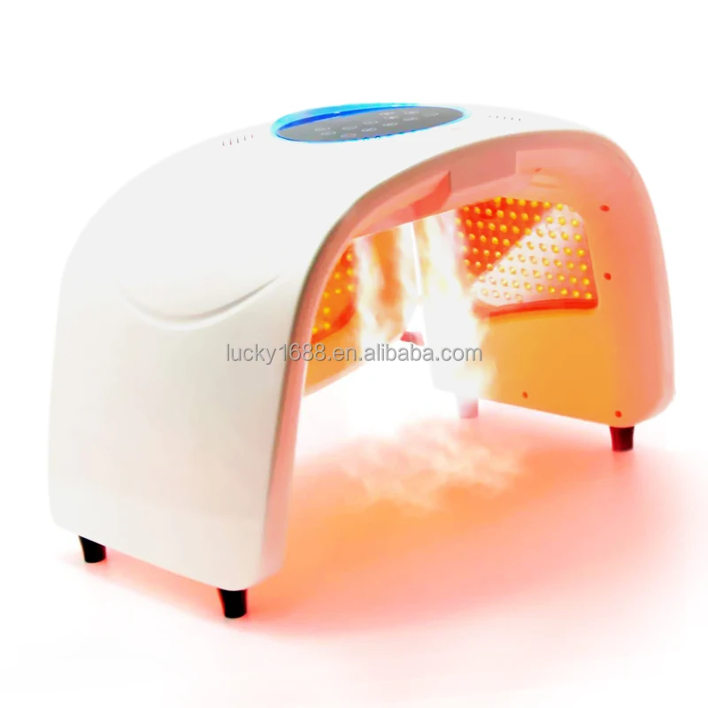 

High effect pdt led facial mask 7 colors light therapy with laser hair growth function