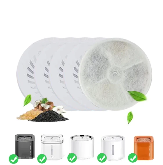 5pcs/Pack Cat Water Fountain Replacement Filters Compatible for PETKIT EVERSWEET 2S3/3ProSolos Pet Water Dispenser Filters