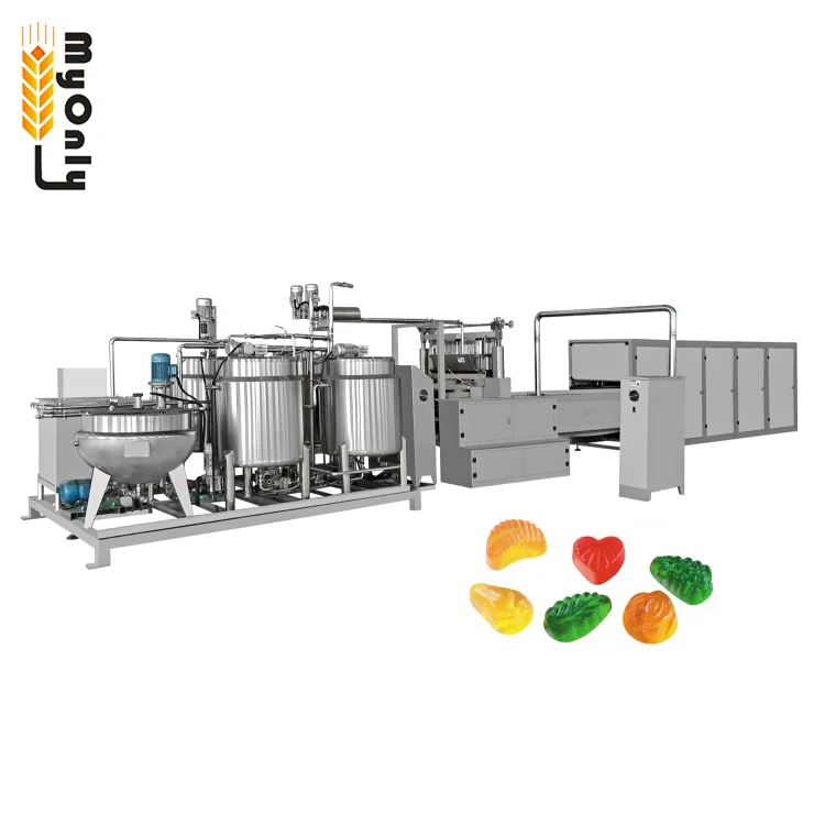 

50-60 kg/h Automatic Vitamin Soft Candy Production Line Jelly Gummy Candy Making Machine