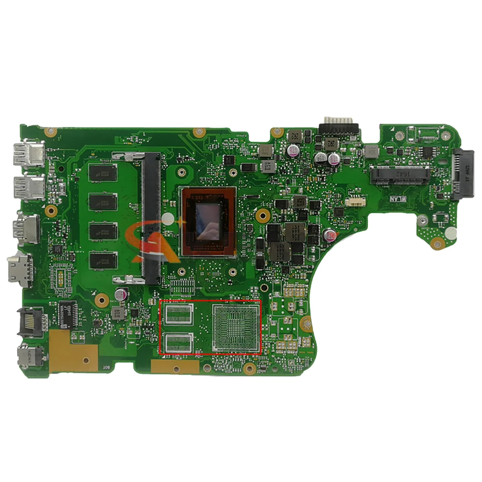 

X555DA mainboard For Asus X555YI X555YA X555D X555QG X555Y laptop motherboard E1 A4 A6 A8 A9 A10 A12 FX-8800P FX-9800P 4GB RAM