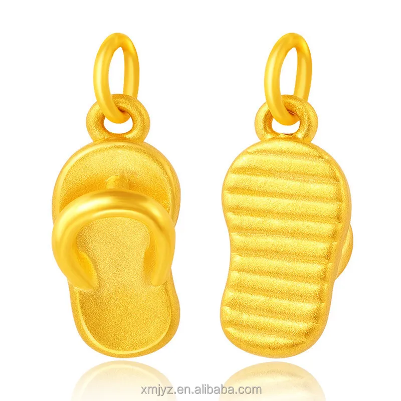 

Certified 3D Hard Gold Gold Slipper Pendant 999 Pure Gold Evil Transfer Bead Necklace Jewelry