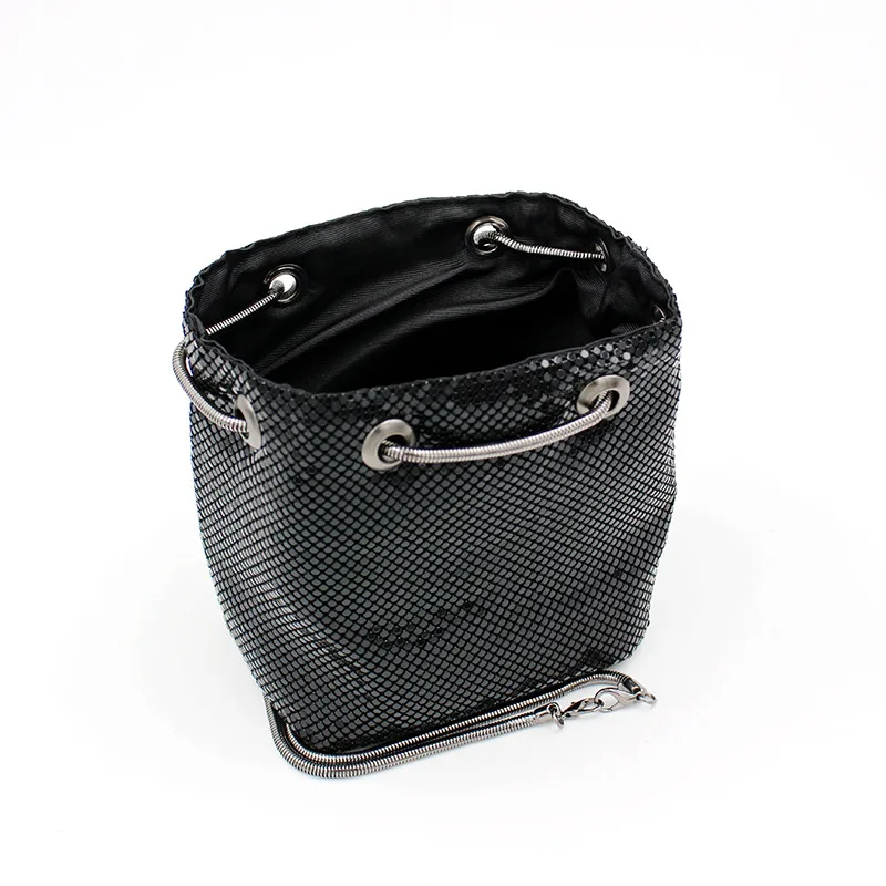 

Custom 2022 Designer Famous Brands Cross Body Sequin Boutique Box Style Makeup Bucket Handbags