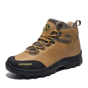 Professional Genuine Leather Couples Mens Suede Slip On Safety Outdoor Shoes Hiking 2