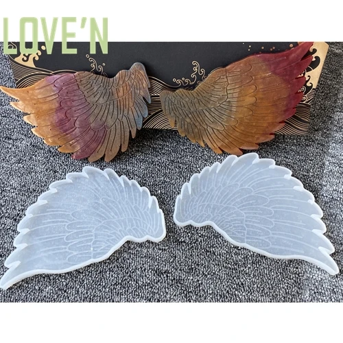 

LOVE'N LV0865W Angel Wings Eagle Wing Tag Keychain Silicone Mold for DIY resin Epoxy plaster