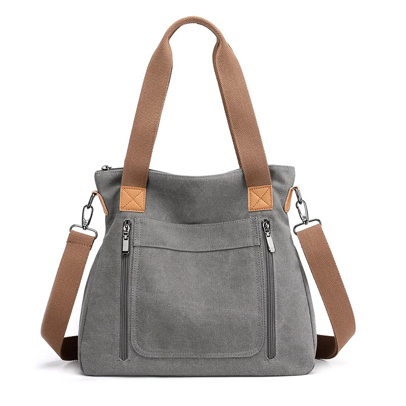 

New Versatile Portable High Capacity Canvas Bag Women's Casual Shoulder Bag